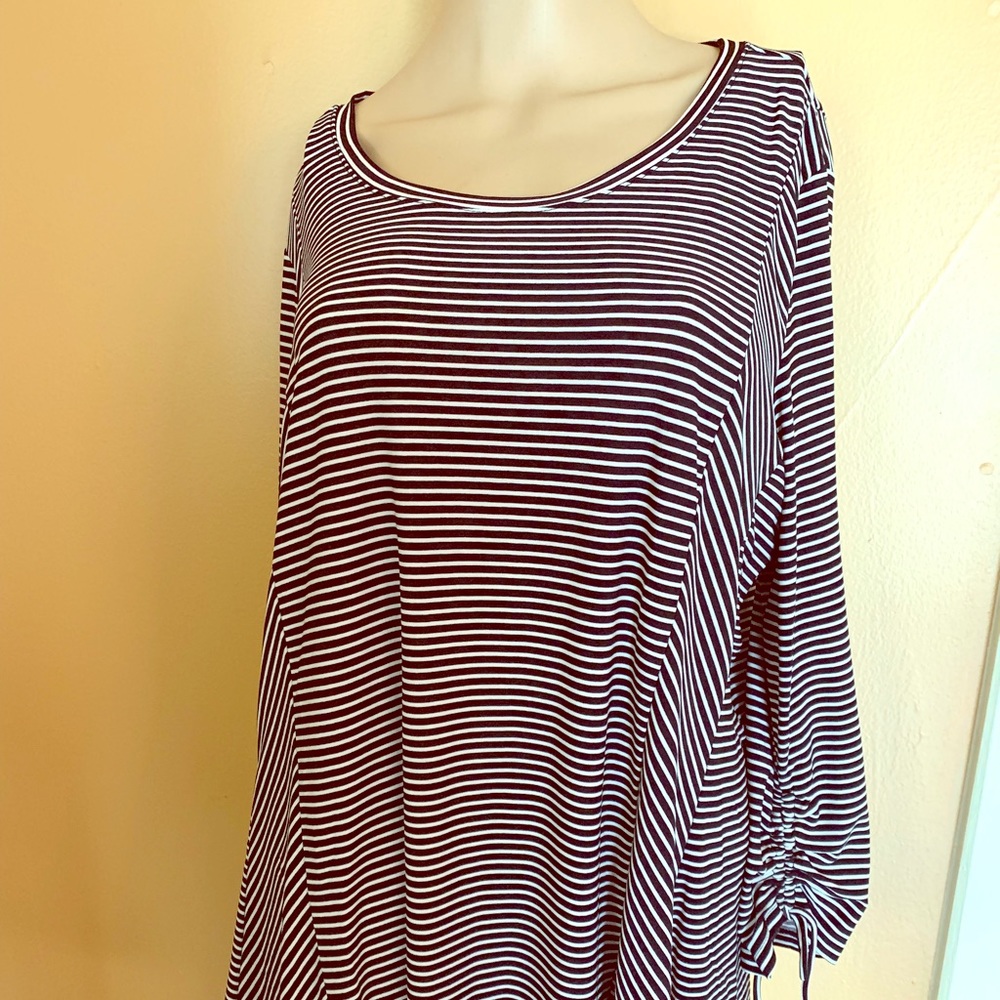 Black and white blouse